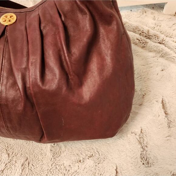 TORY BURCH BURGANDY HOBO BAG - Picture 4 of 16